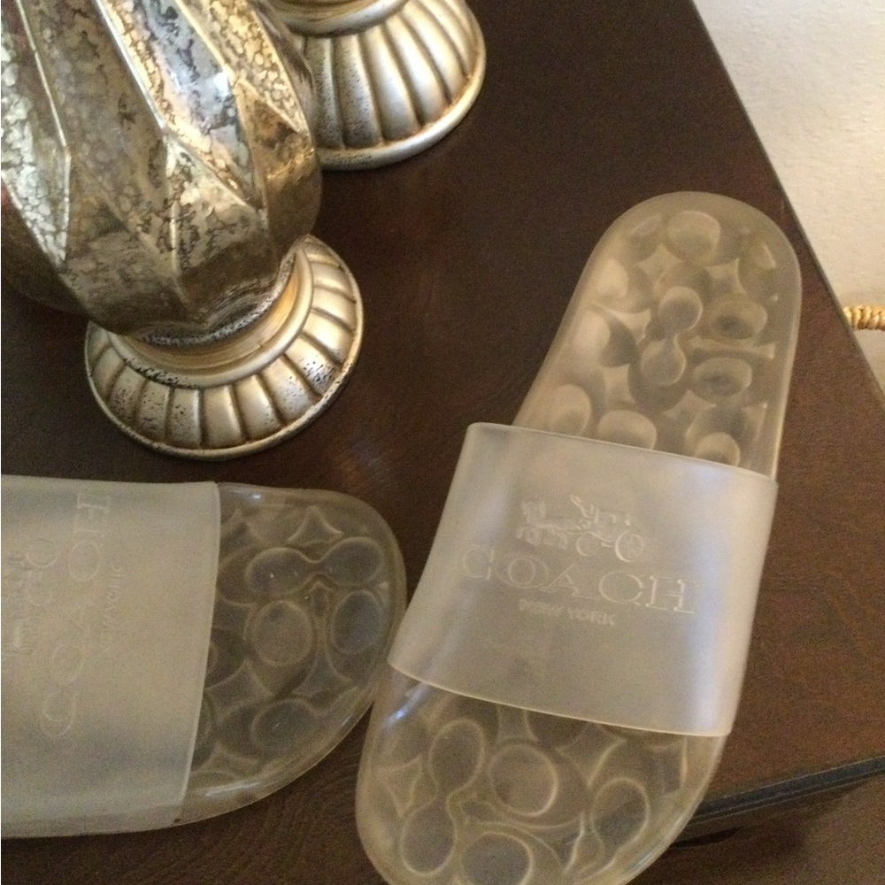 Coach Clear Signature Slide Sandals - Picture 3 of 3